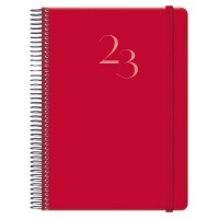 AGENDA 2026 DENVER ESPIRAL DÍA PÁGINA 15 X 21 CM. COLOR ROJO DOHE 12719 - 26 (Espera 4 dias)